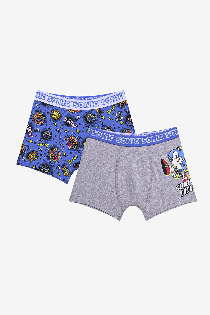 Erkek Çocuk Sonic 2li Çok Renkli Boxer - 1