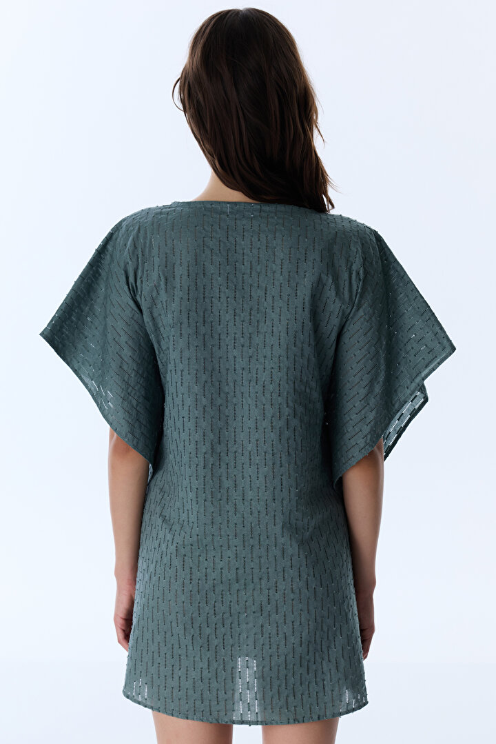 Koyu Yeşil Neri Kaftan - 2