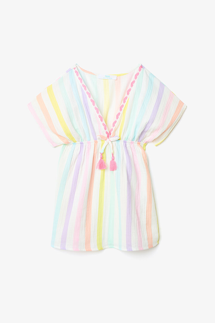 Multi Color Girl’s Heart Trim Kaftan - 1
