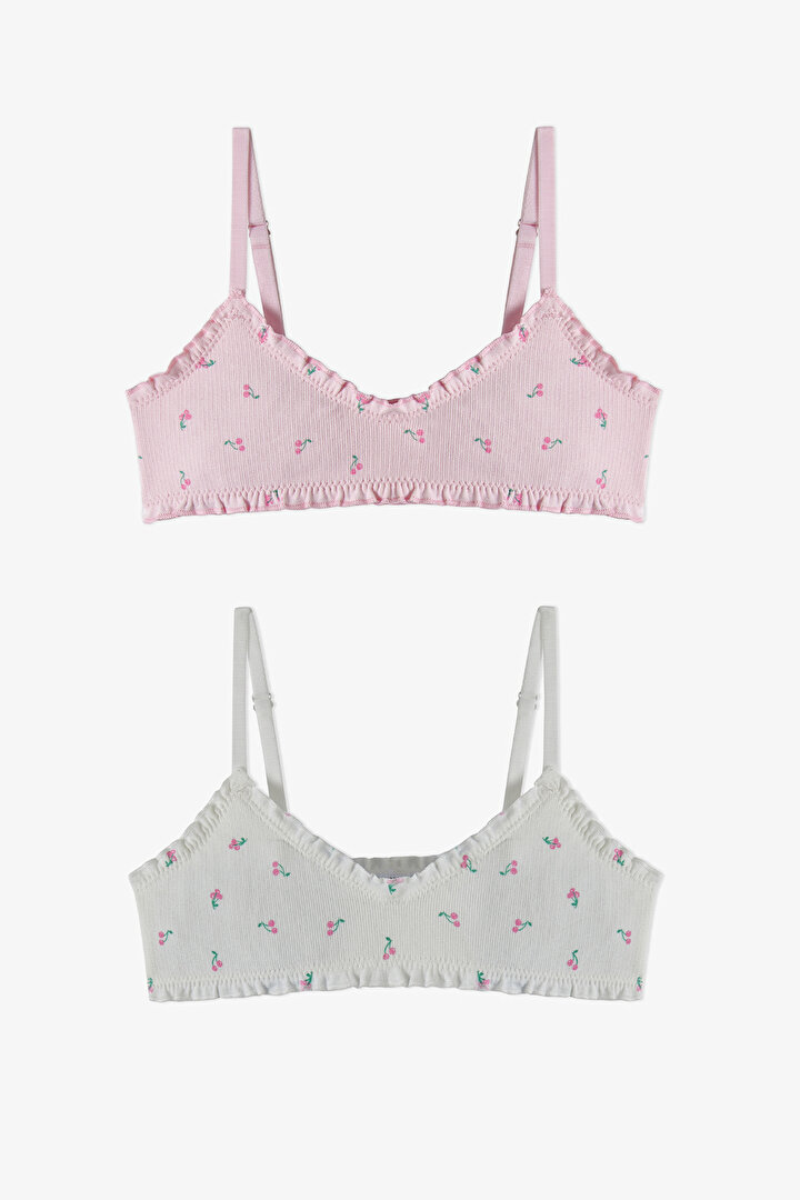 Pembe Kız Çocuk Bloosy 2'li Sütyen - 1