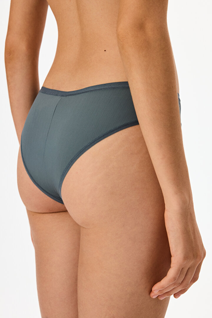 Grey Essentials V Cut Brazilian Briefs - 2