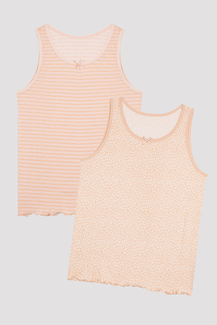 Çok Renkli Kız Çocuk G. Pretty Frill 2li Atlet - 1