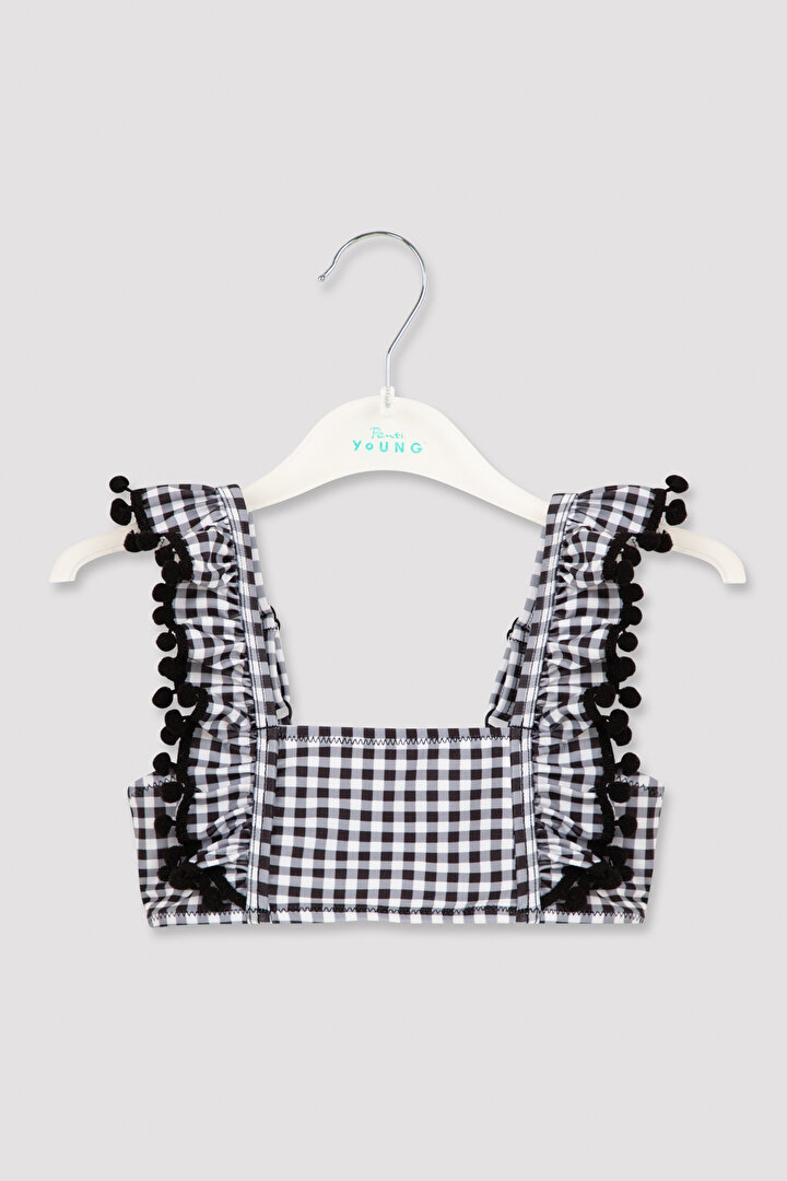 Kız Çocuk Gingham Bandeau Bikini Takımı - 2