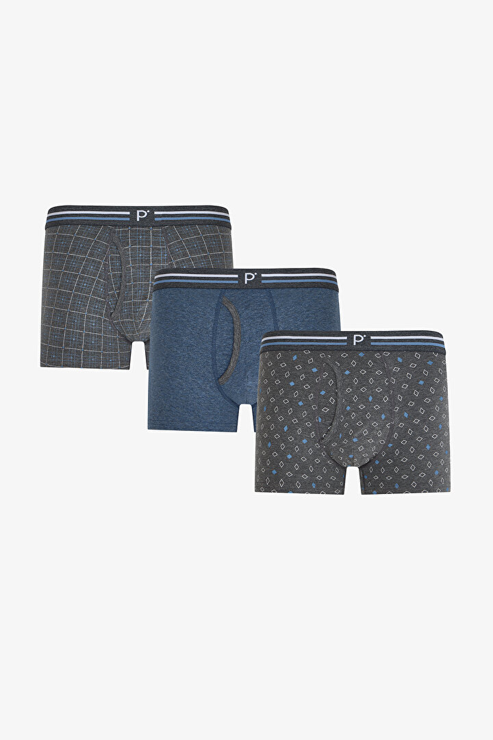 Men's Blend Striped 3 Pack Boxers - 1