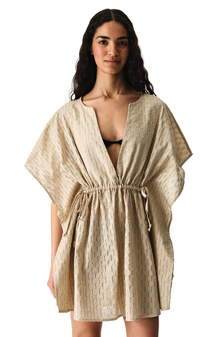 Pastel Bej Neri Kaftan - 1