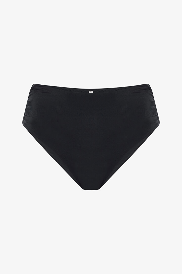 Siyah High Shirred Bikini Altı - 4