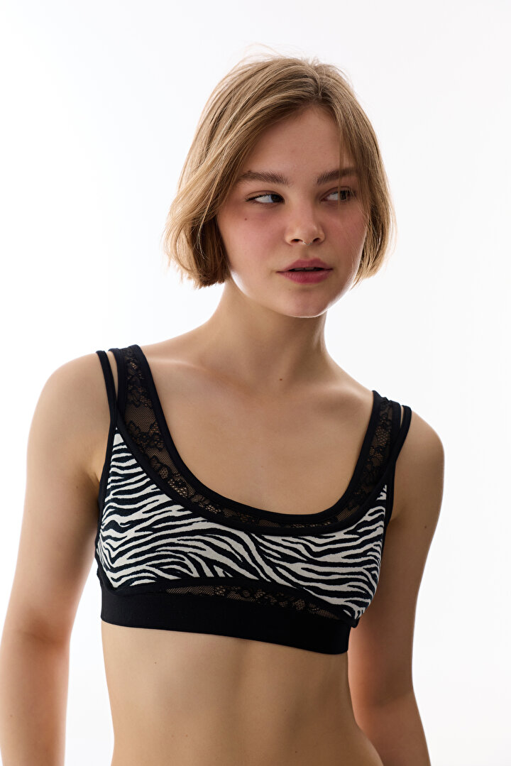Zebra Bra Bikini Top - 2