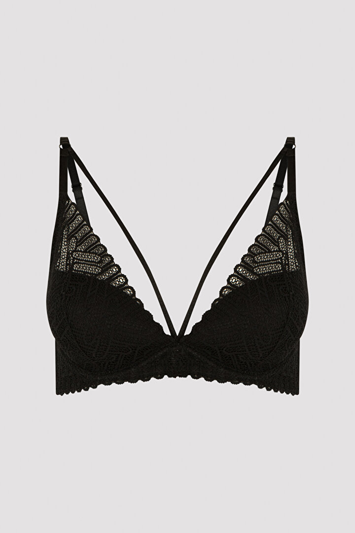 Bk Black Dantella Bra - 1