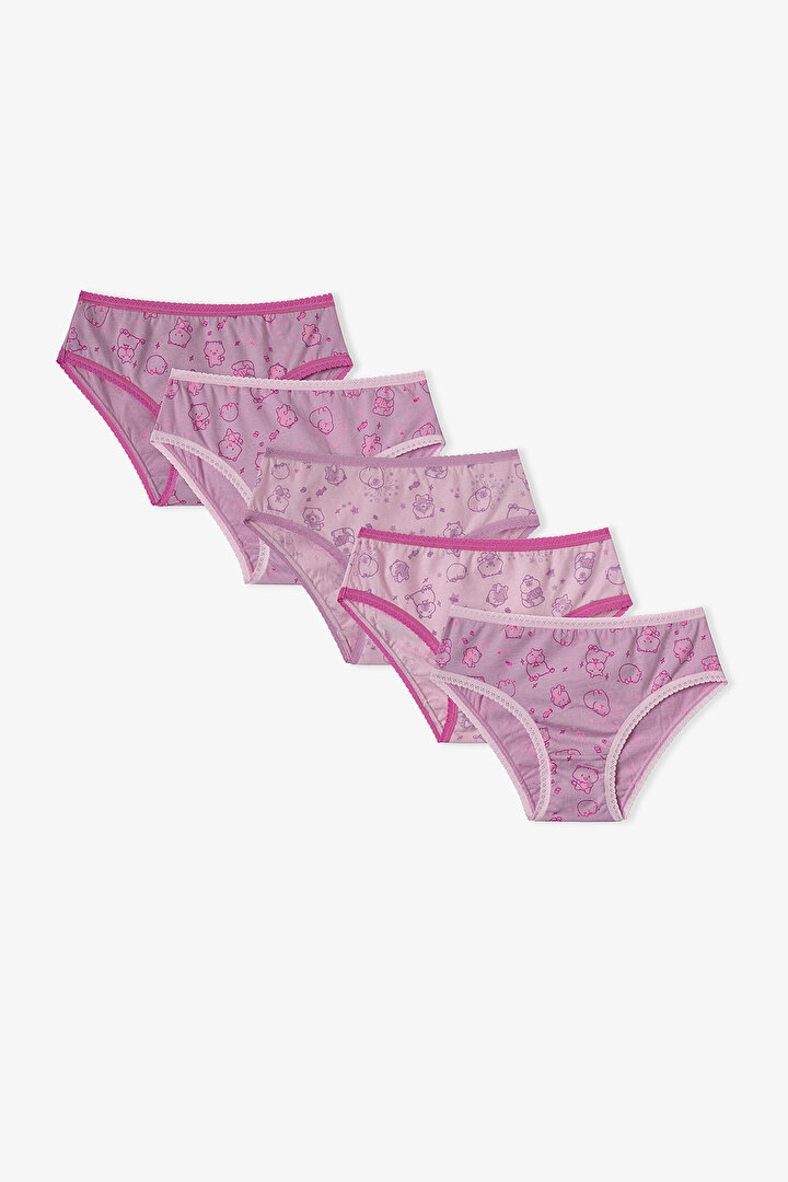 Girls' Cute Party Animal Patterned 5-Pack Slip - 1