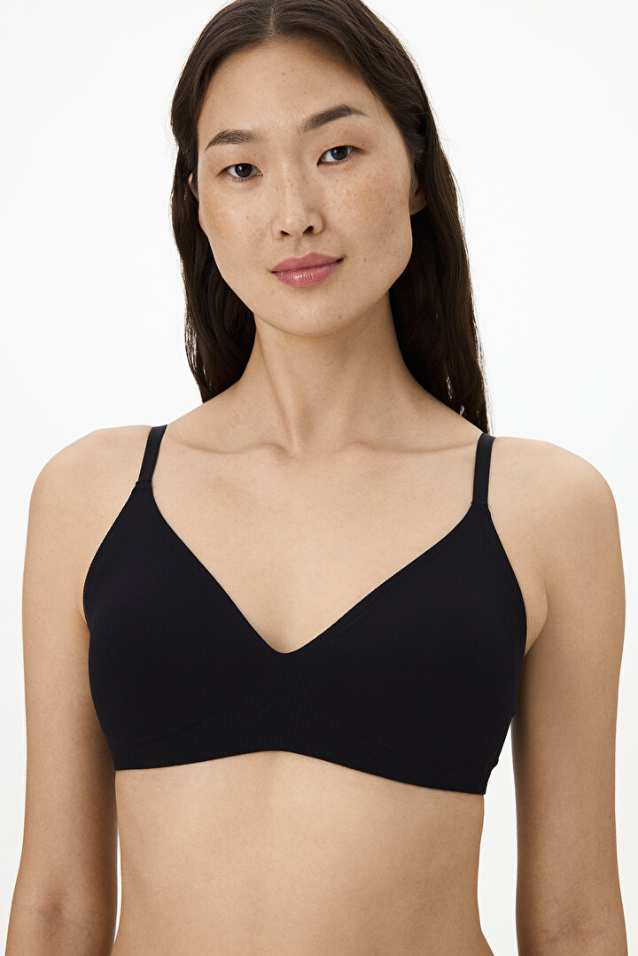 Siyah Fit Triangle Sütyen - 1