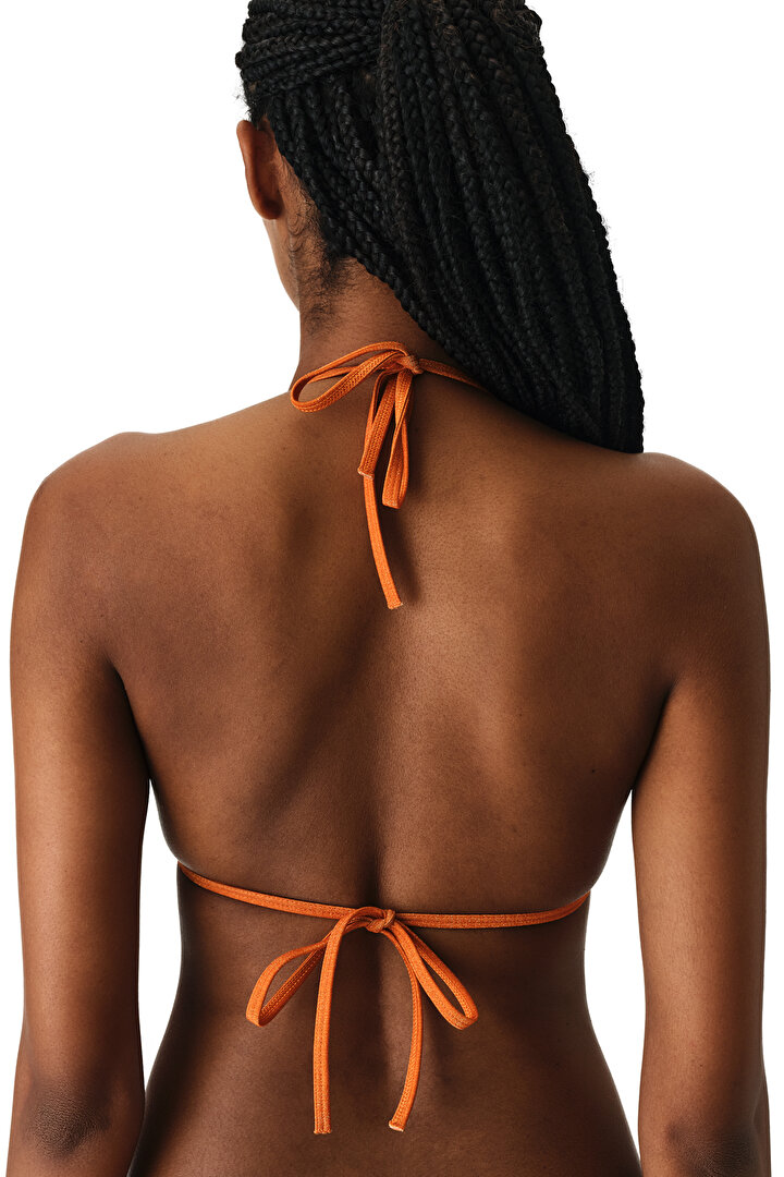 Turuncu Dorothy Üçgen Cup Bikini Üstü - 2