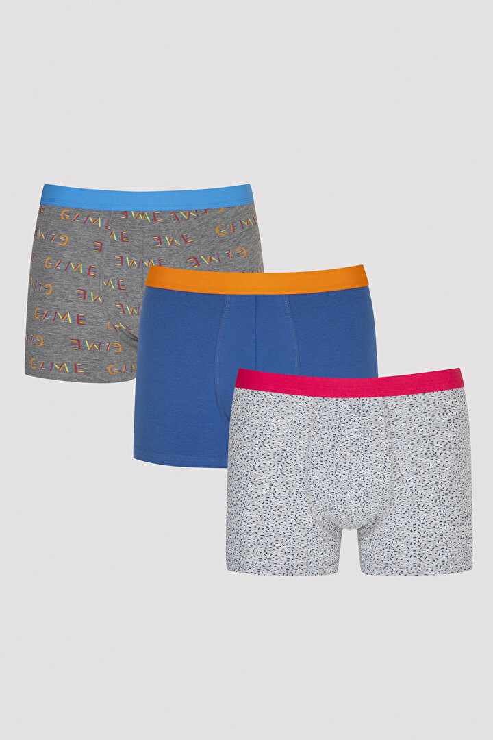 Renkli Bantlı 3lü Boxer - 1
