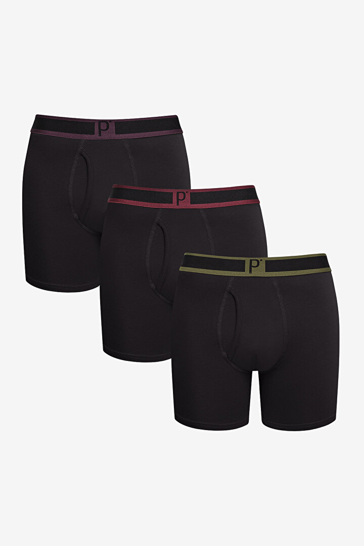 3in1 Black Multi Colour Boxer - 1