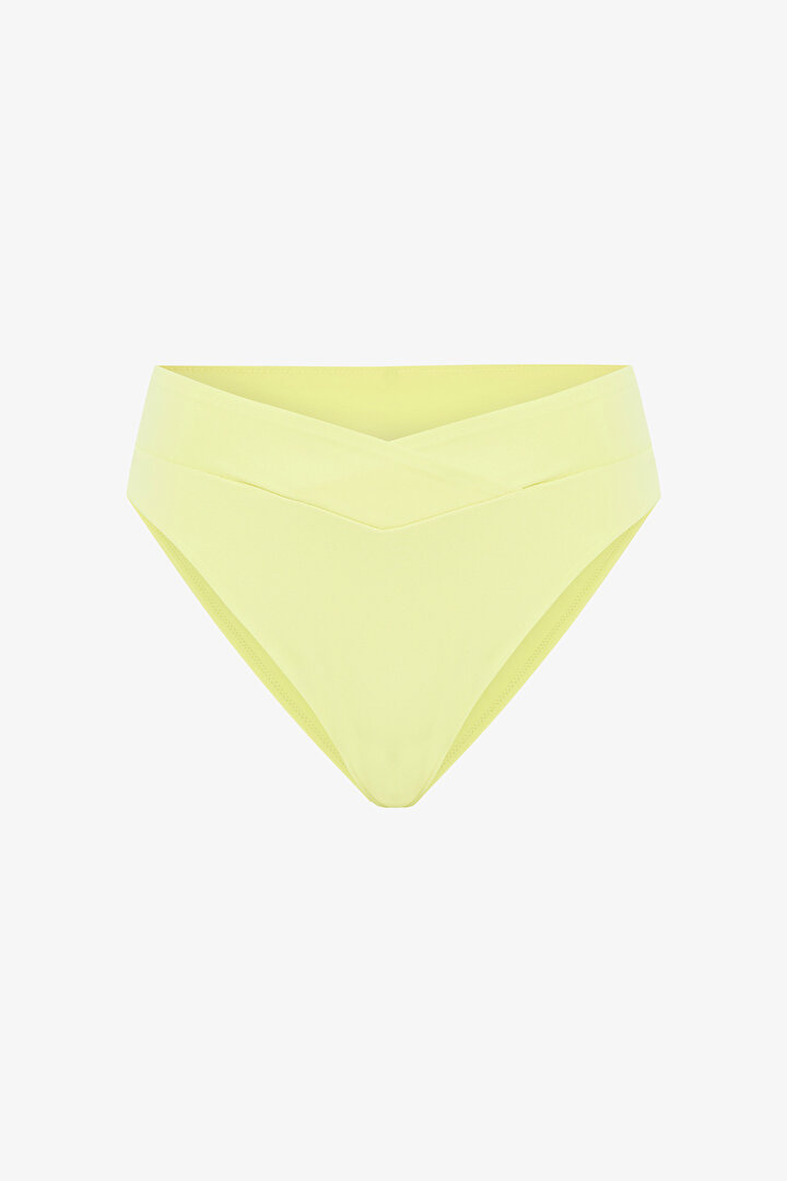 Sarı V Kesimli Slip Bikini Altı - 4
