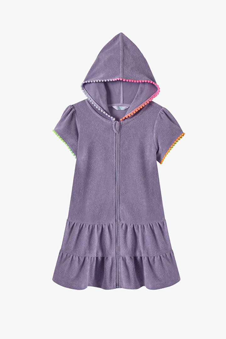 Lilac Girls Sweet Pastel Lilac Towel Kaftan - 1