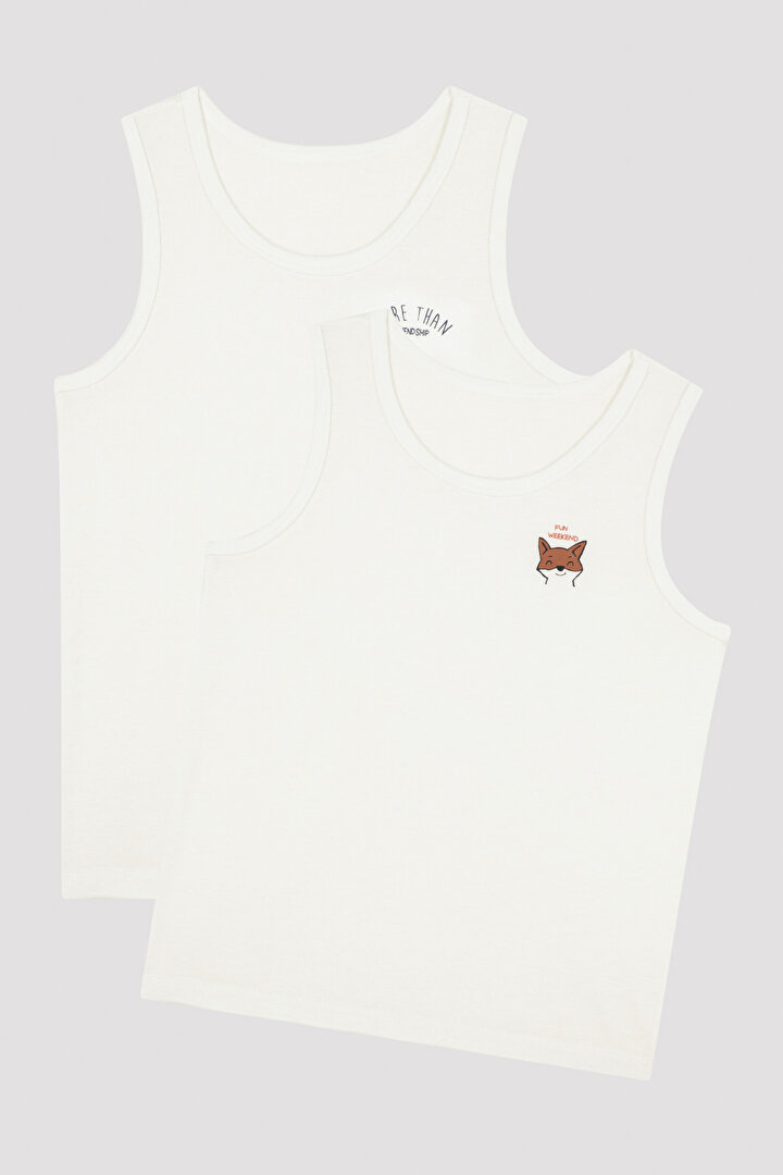 Optic White Boys Friendship Thermal 2in1 Tank - 1