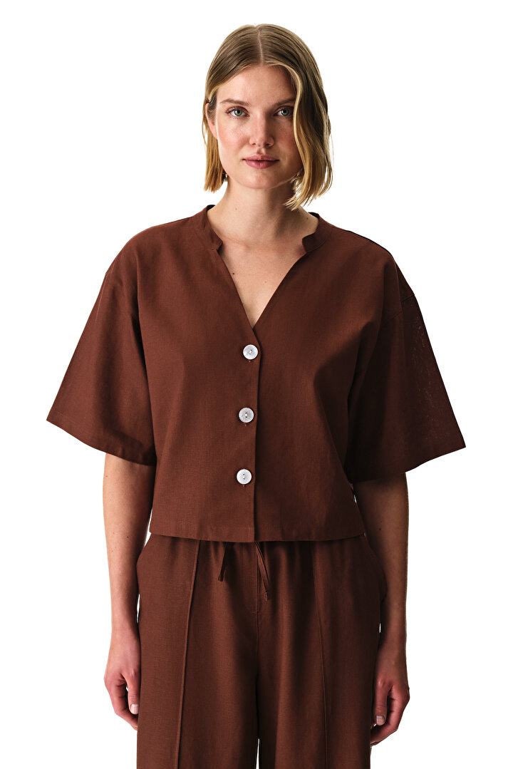 Kahverengi Alice Gömlek - 1