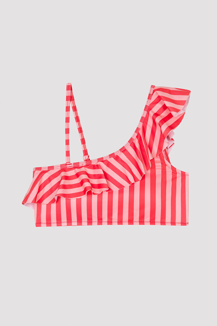 Girls Stripe One Shoulder Bikini Set - 2