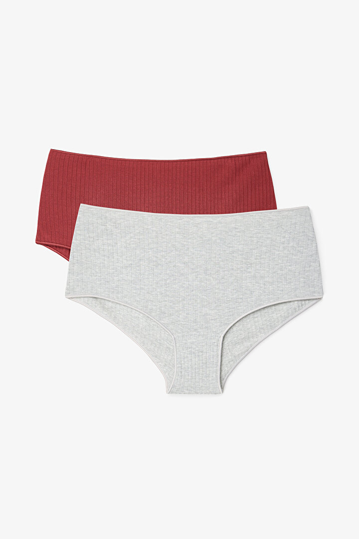 Çok Renkli Modal Fitilli Düşük Bel 2'li Boxer - 1