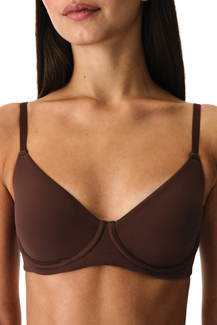 Kahverengi Micro Balenli Sütyen - 2