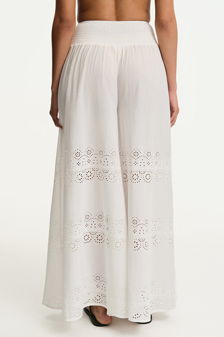 Beyaz Elliot Pantolon - 2