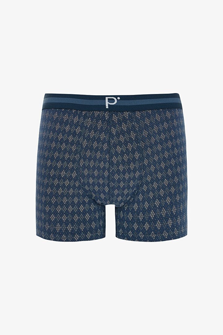 Erkek Ekose Desenli 3'lü Boxer - 2