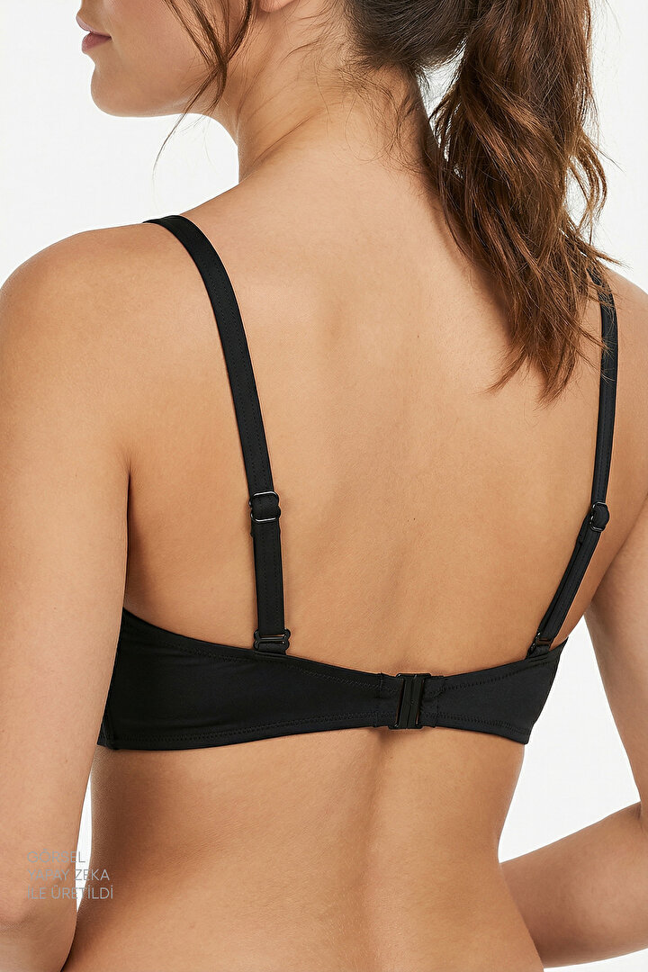 Black Lotus Strapless Bikini Top - 2