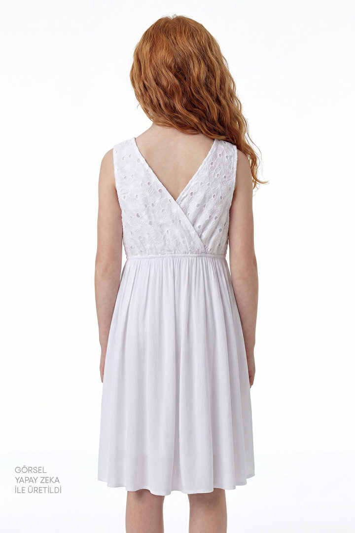 Beyaz Genç Kız Silvie Kaftan - 2