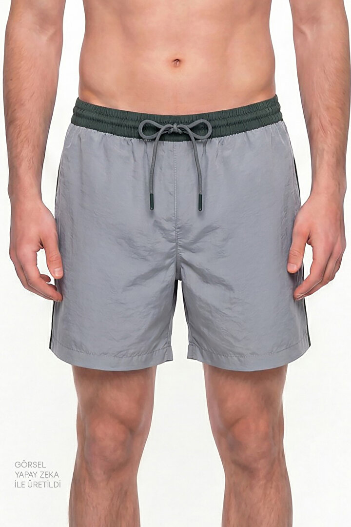 Man Blue Grey Lagos Shorts - 1