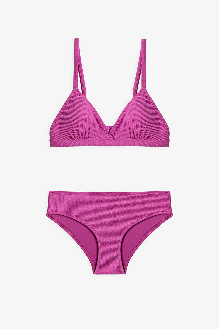 Pembe Genç Kız Erika Üçgen Bikini Takımı - 1