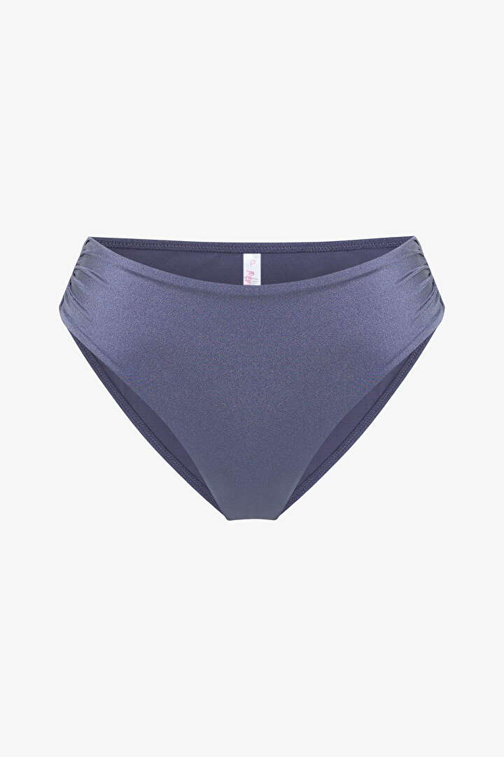 Gri Seashell Büzgülü Bikini Altı - Gamze Erçel Koleksiyonu - 4