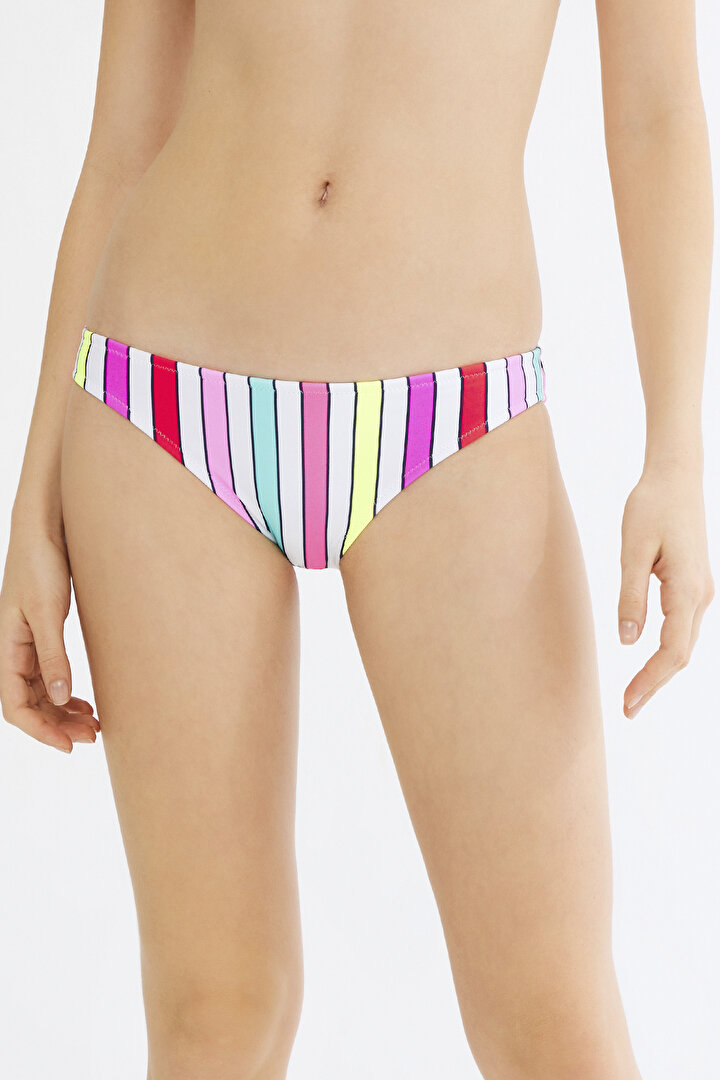 Multi Colour Retro Slip Bikini Bottom - 1