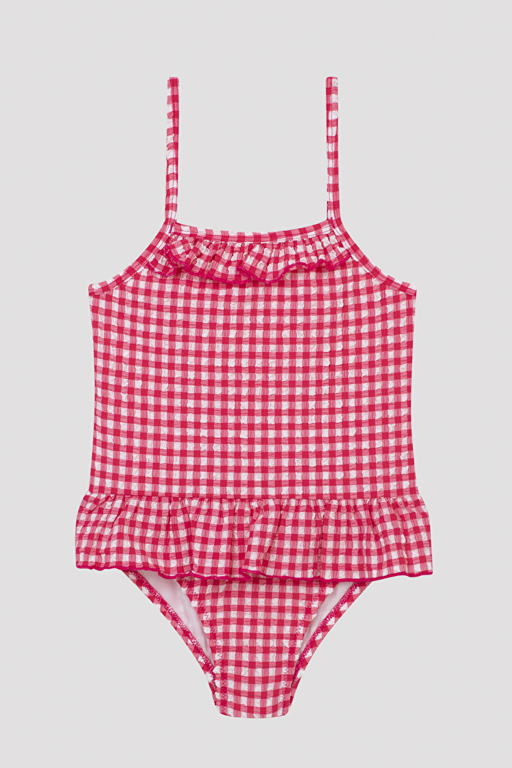 Girls Gingham Suit - 1