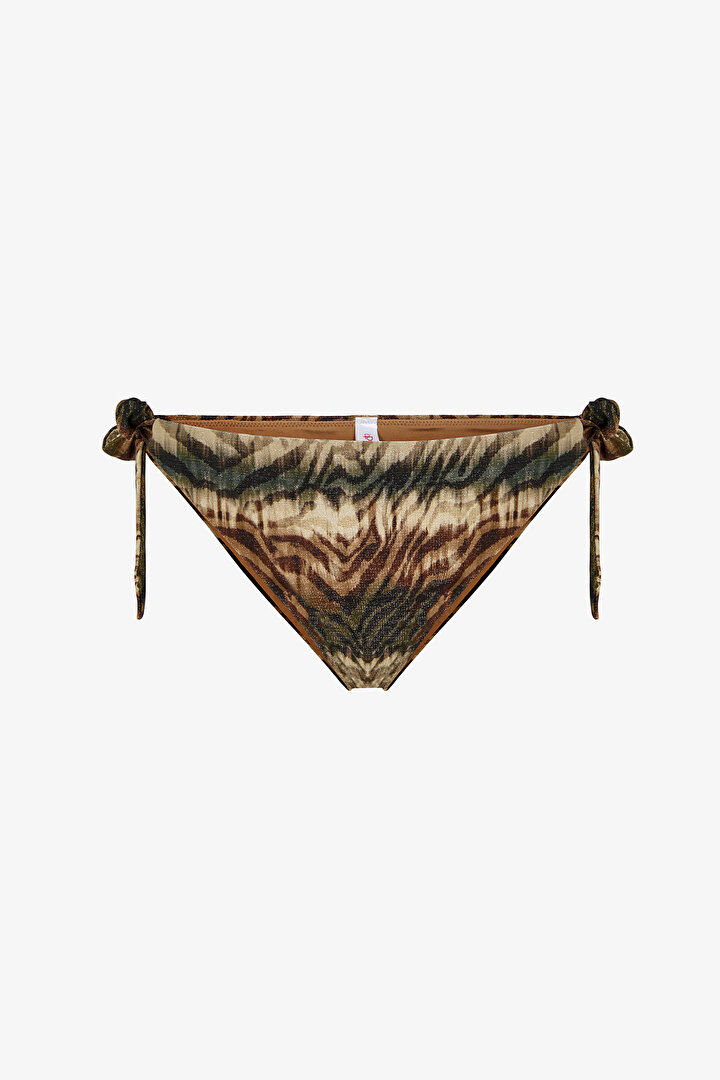 Cesira Zebra Desenli Simli Orta Bel Bikini Altı - 1