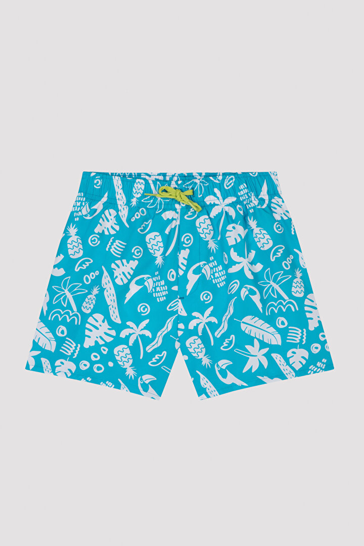 Erkek Çocuk Tropikal Deniz Şortu - 1