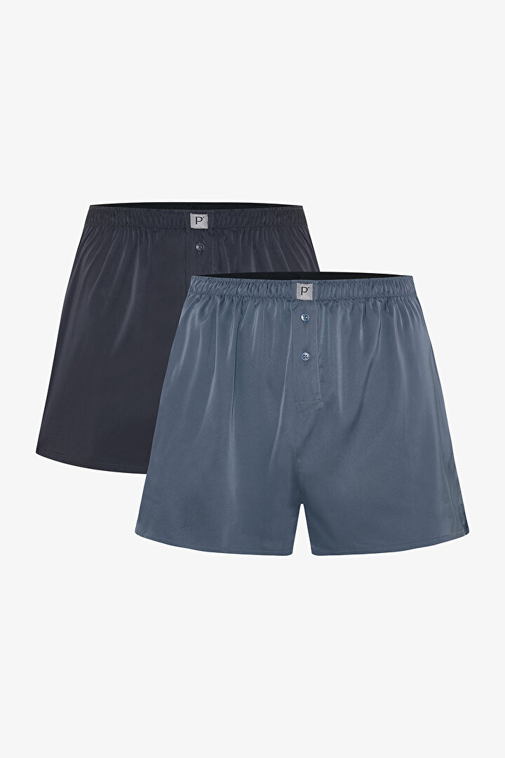 Dokuma 2li Çok Renkli Boxer Külot - 1