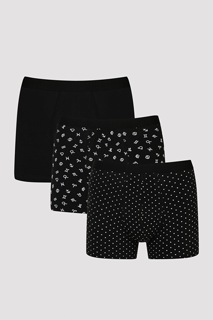Siyah Horoscope 3lü Boxer - 1