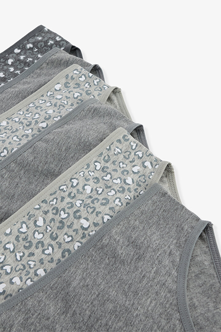 Girls Animal Leopard Patterned Normal Waist 5-Pack Panties - 2