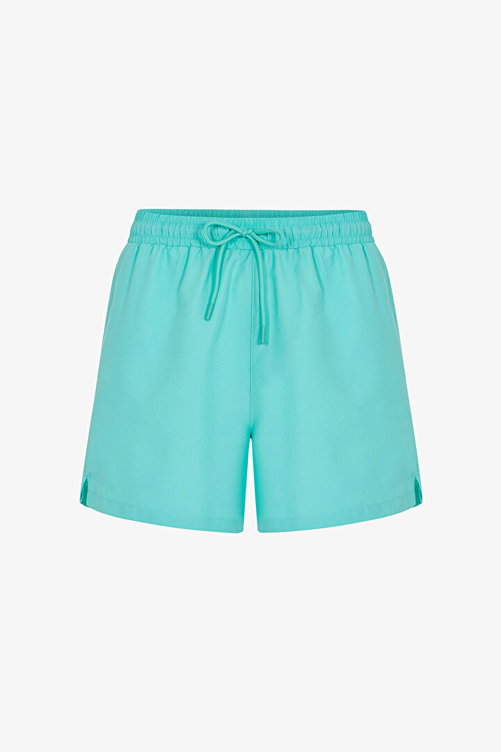 Man Turquoise Basic Turquoise Shorts - 1