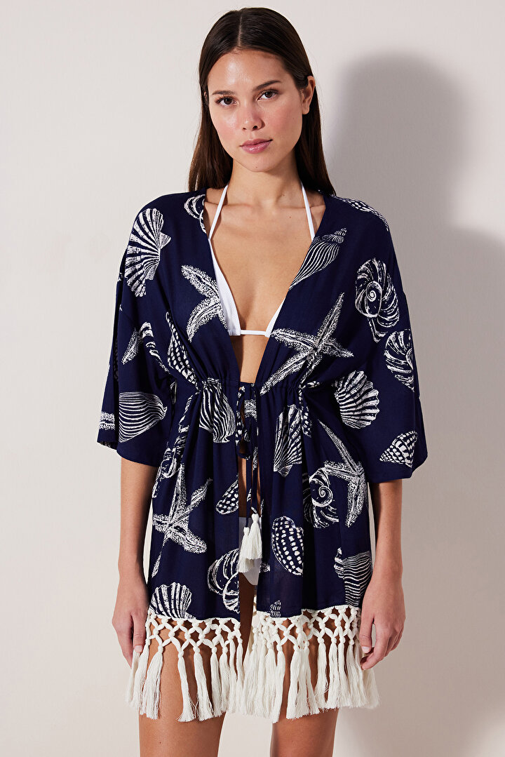 Slashy Çok Renkli Kimono - 1