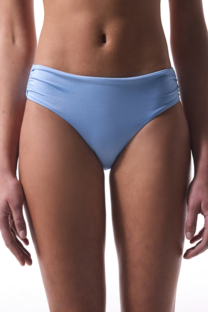 Seashell Mavi Büzgülü Bikini Altı - Gamze Erçel Kolekdiyonu - 2