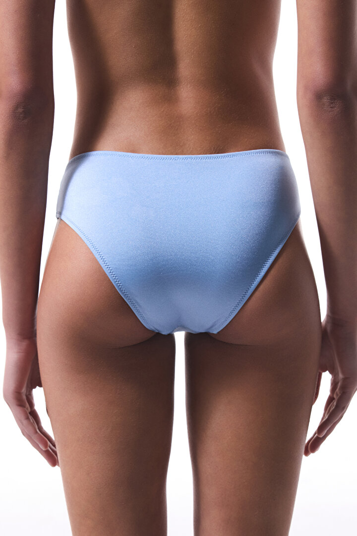 Blue Seashell Shirred Bikini Bottom - 2