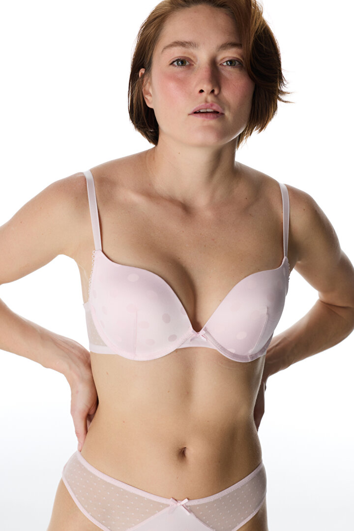 Açık Pembe Lol Up Dot Sütyen - 2