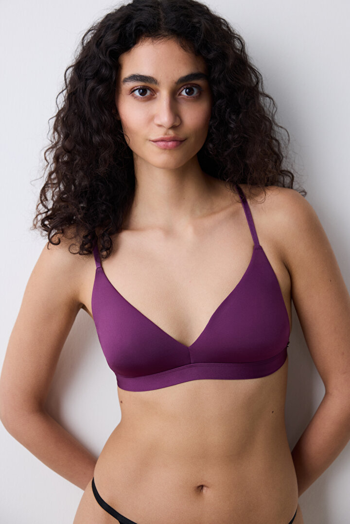 Micro Triangle  Purple Bra - 1