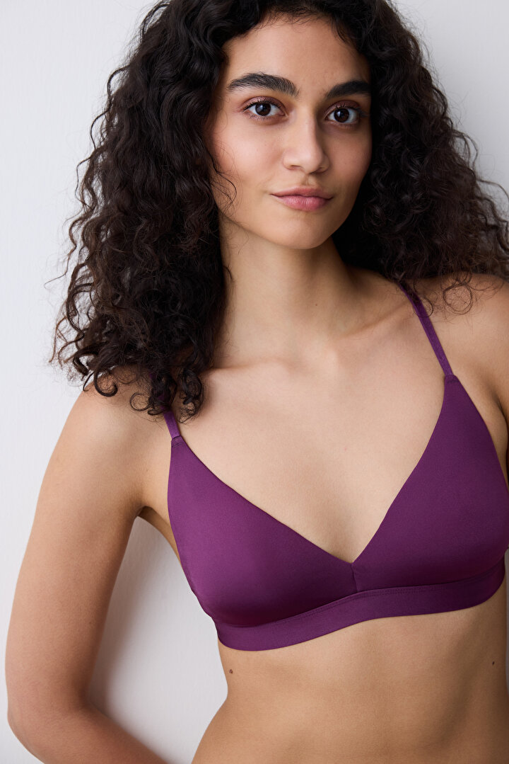 Micro Triangle  Purple Bra - 2