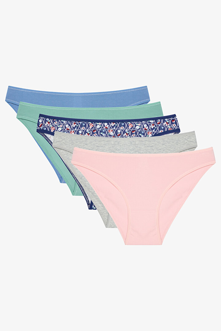 Antique Garden Floral Normal Waist 5in1 Briefs - 1