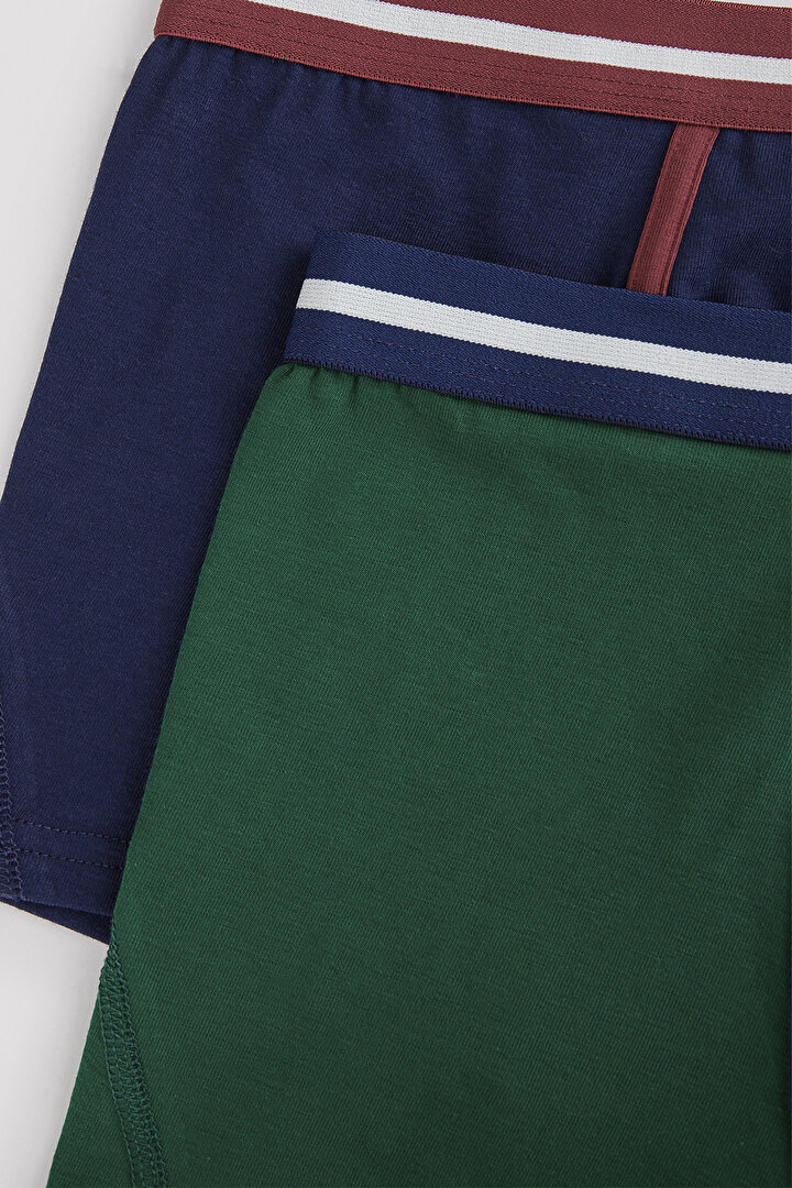 Man Dark Green - Navy 2in1 Boxer - Unique Collection - 4