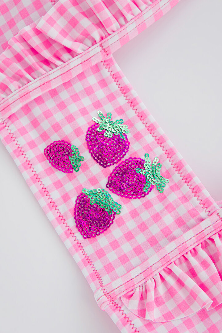 Kız Çocuk Strawberry Frill Bikini Takımı - 2