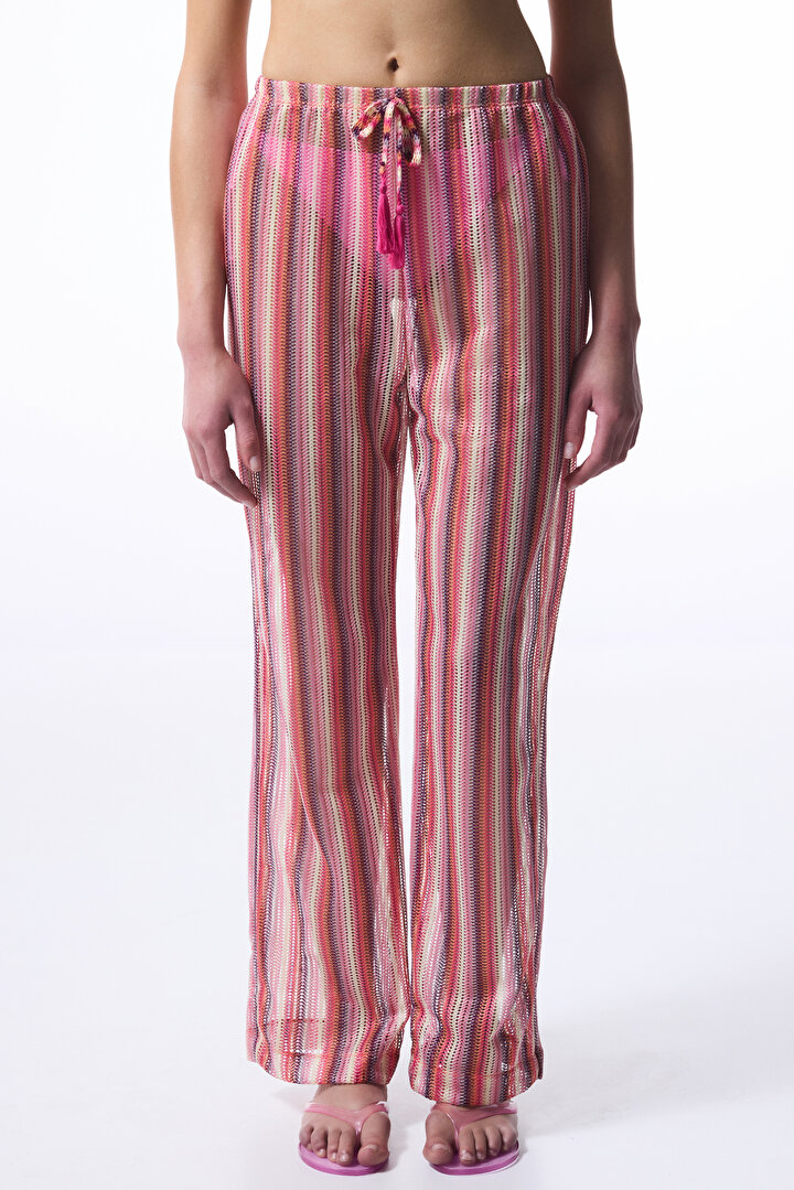 Moi Stripe Çok Renkli Pantolon - 1
