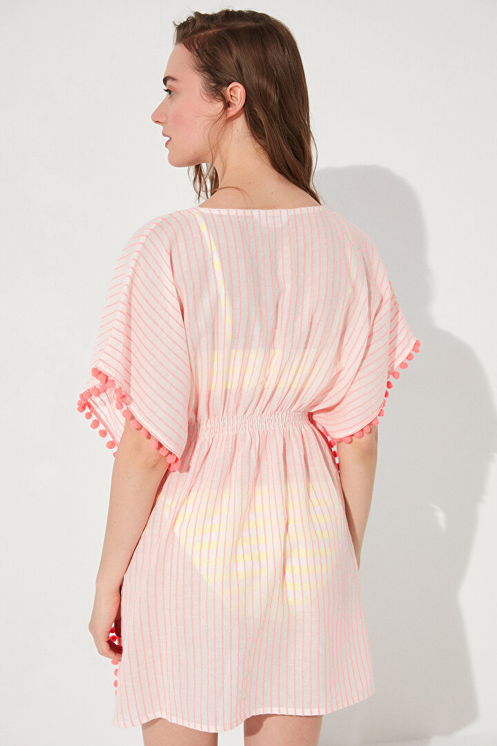 Striped Pom Pom Kaftan - 4